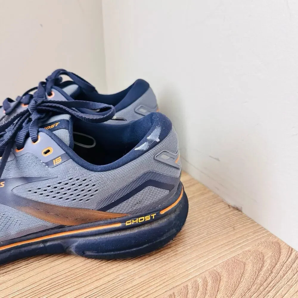 Brooks Ghost 15 Flinstone Gray Sneaker Men’s Size 9 Wide